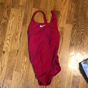 Nike brand Red one piece sport swimsuit